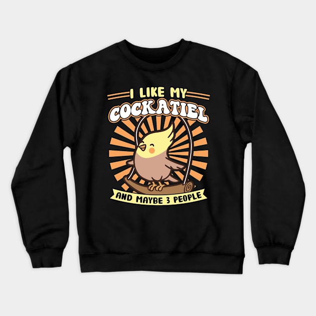 Cockatiel Ornitologist Parrot Bird Crewneck Sweatshirt by Peco-Designs